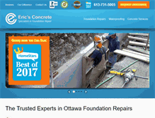 Tablet Screenshot of ericsconcrete.com